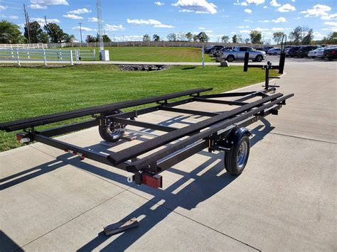 <b>Pontoons</b>: 20' single axle $1795 22' single axle $1795 22' or 24' Tandem with no brakes $2495 22' or 24' Tandem with brakes $2895Ski, bass, deck boats: 18'-21' Single axle with chrome wheels $1995 18'-21' Tandem axle with chrome wheels and brakes $2995You can see all our boats, videos of our boats and fill out online credit app on our website. . Used pontoon trailers for sale near me